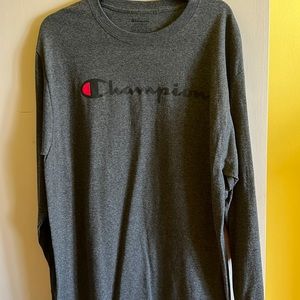 Men’s Champion Long Sleeve T Shirt.  Size Large